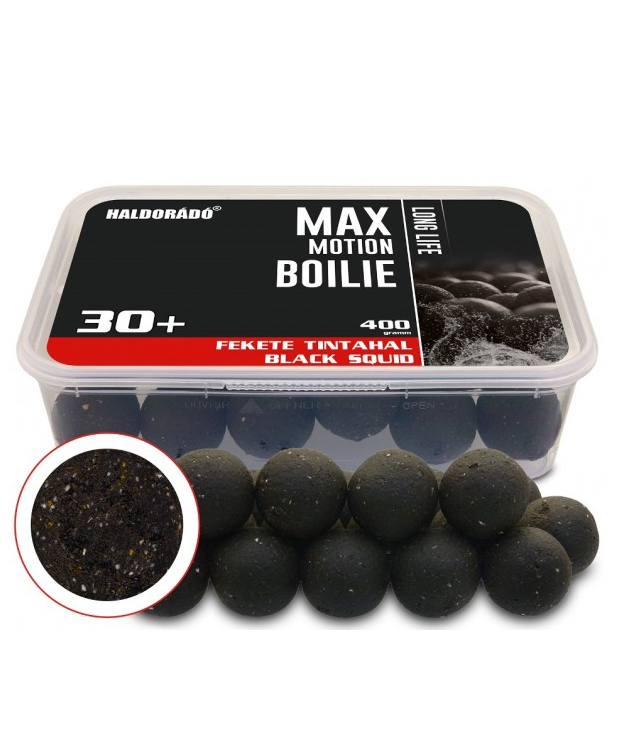 Haldorado Max Motion Boilie Long Black Squid 30+ 400 gr