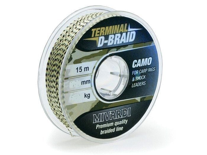 Mivardi Terminal D-Braid - Camo 0,26 Mm 15m-Kamuflaj Sazan Rig-Shockleader İpi