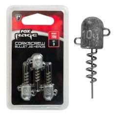 Fox Rage Corkscrew Bullet Jig Heads 3ad - 10g Silikon Yem Ağırığı