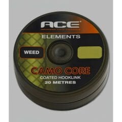 ACE Camo-Core Coated Hooklinks Weed 15 LB 20 Mt Ot Yeşili 6.8 Kg Çekerli Kaplamalı Rig İpi