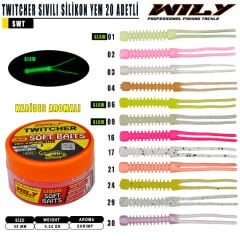Wily Twitcher Sıvılı Silikon Yem 55 mm 20 Adetli