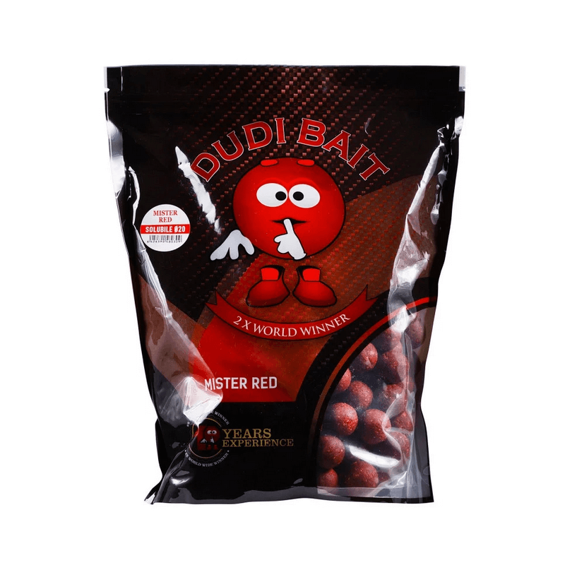 Dudi Baits Mister Red Soluble 20mm Yavaş  Çözülen Boilie