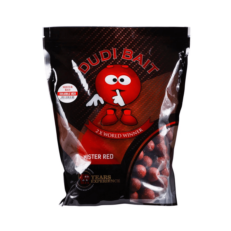Dudi Baits Mister Red Soluble 20mm Yavaş  Çözülen Boilie