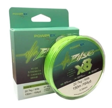 Powerex Pulse 8 örgü 150m Apple Green 0.14mm 8.1kg İp Misina
