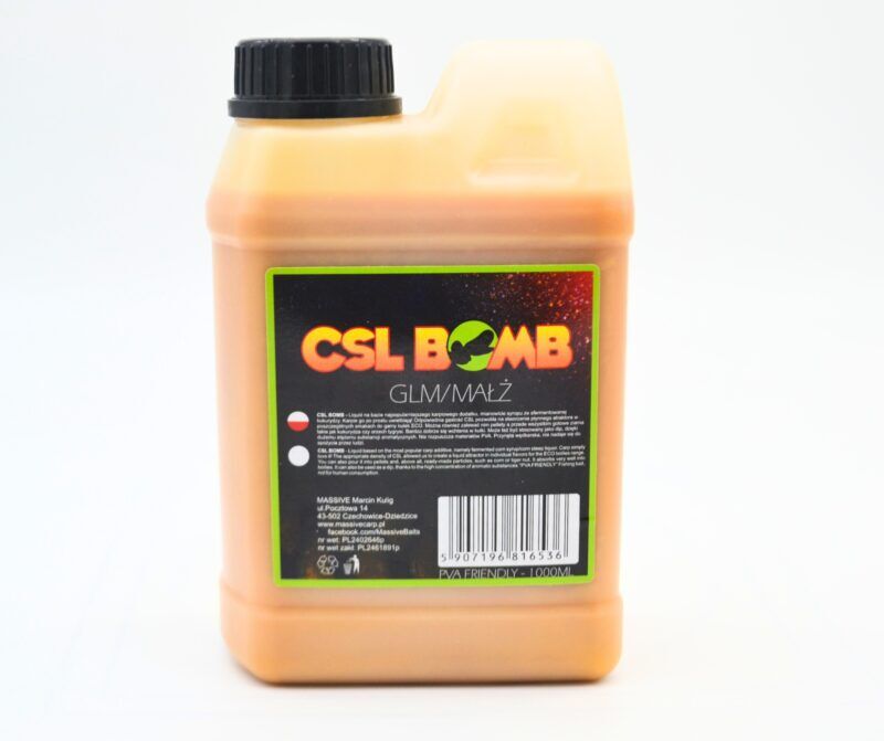 Massive Baits - CSL BOOMB GLM 1000ml - Liquid Yeşil Dudaklı Midye Sazan Atraktör