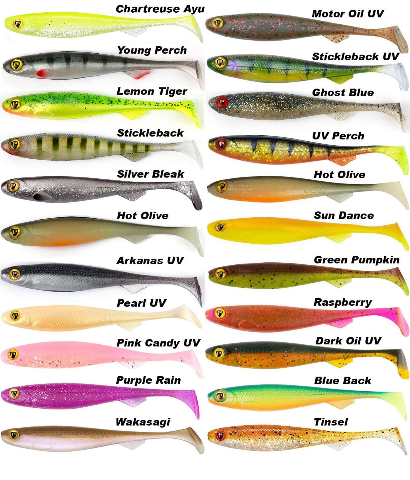 Fox Rage Slick Shad 9 cm Silikon Yem Perch Uv