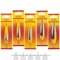 AlbaStar 404 Lüfer Olta Kaşığı Desenli No 00 40mm 4.55g