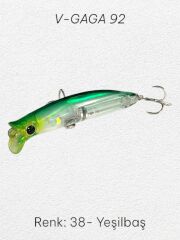 Ege Fish V-Gaga 92mm 15.5g Maket Yem Yeşilbaş No:38