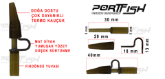 Portfish 2322-4 Distance Lead Clip and Tail Rubber 5 Adet