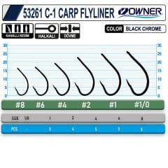 Owner 53261 C-1 Carp Flylıner Sazan İğnesi