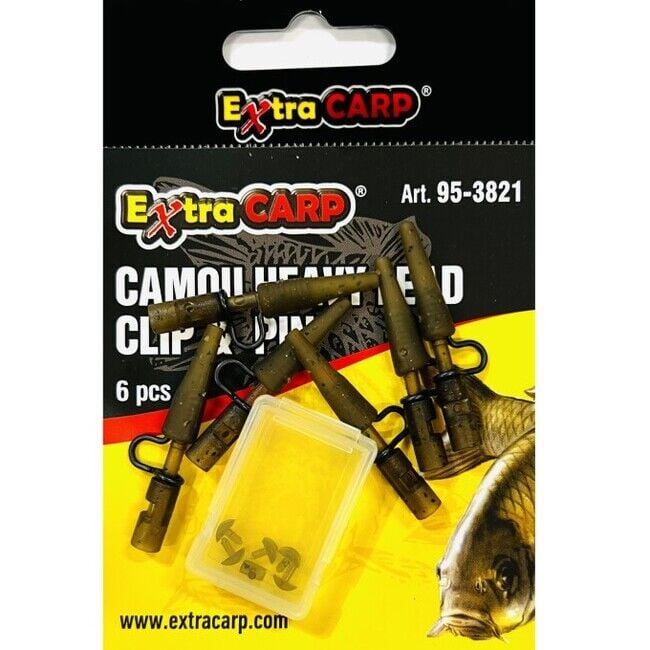 Extra Carp Camou Heavy Lead Clip & Pin 6 Adet