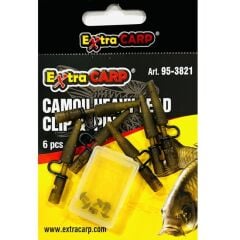 Extra Carp Camou Heavy Lead Clip & Pin 6 Adet
