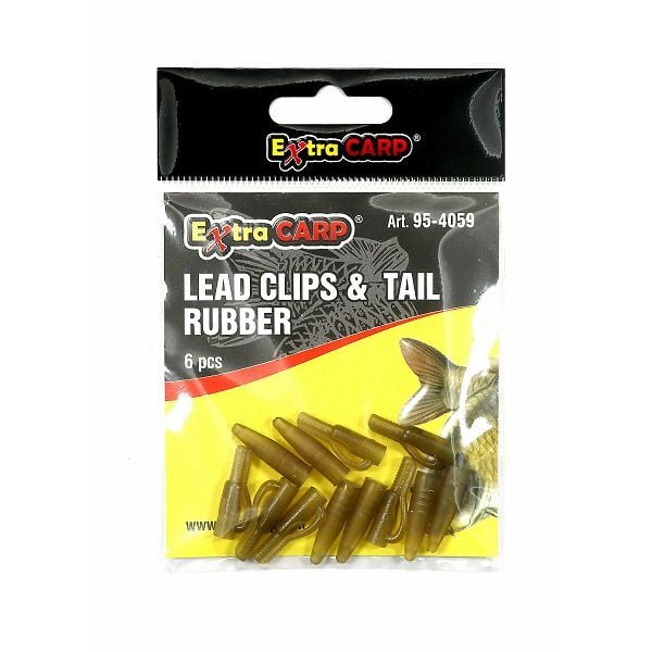 Extra Carp Lead Clips&Tail Rubber 6 Adet