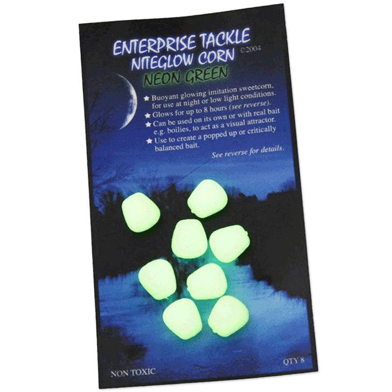 Enterprise Tackle Niteglow Corn Neon Green Forsforlu Yeşil Karanlıkta Parlayan Silikon Mısır