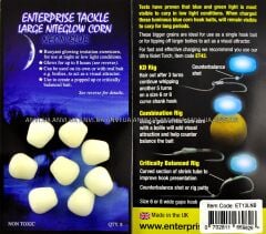 Enterprise Tackle Large Niteglow Corn Neon Blue Karanlıkta Parlayan Silikon Mısır