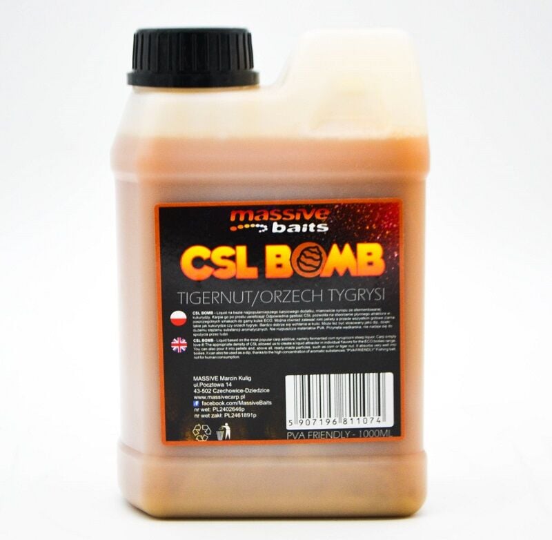 Massive Baits - CSL BOOMB Tigernut 1000ml - Liquid Kaplan Fındığı Sazan Atraktör