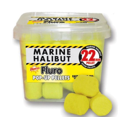 Dynamite Yellow Marine Halibut 22mm Fluro Pop-Up Pellets
