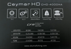 Okuma Ceymar C-4000XA Dark Grey 7+1BB Olta Makinesi