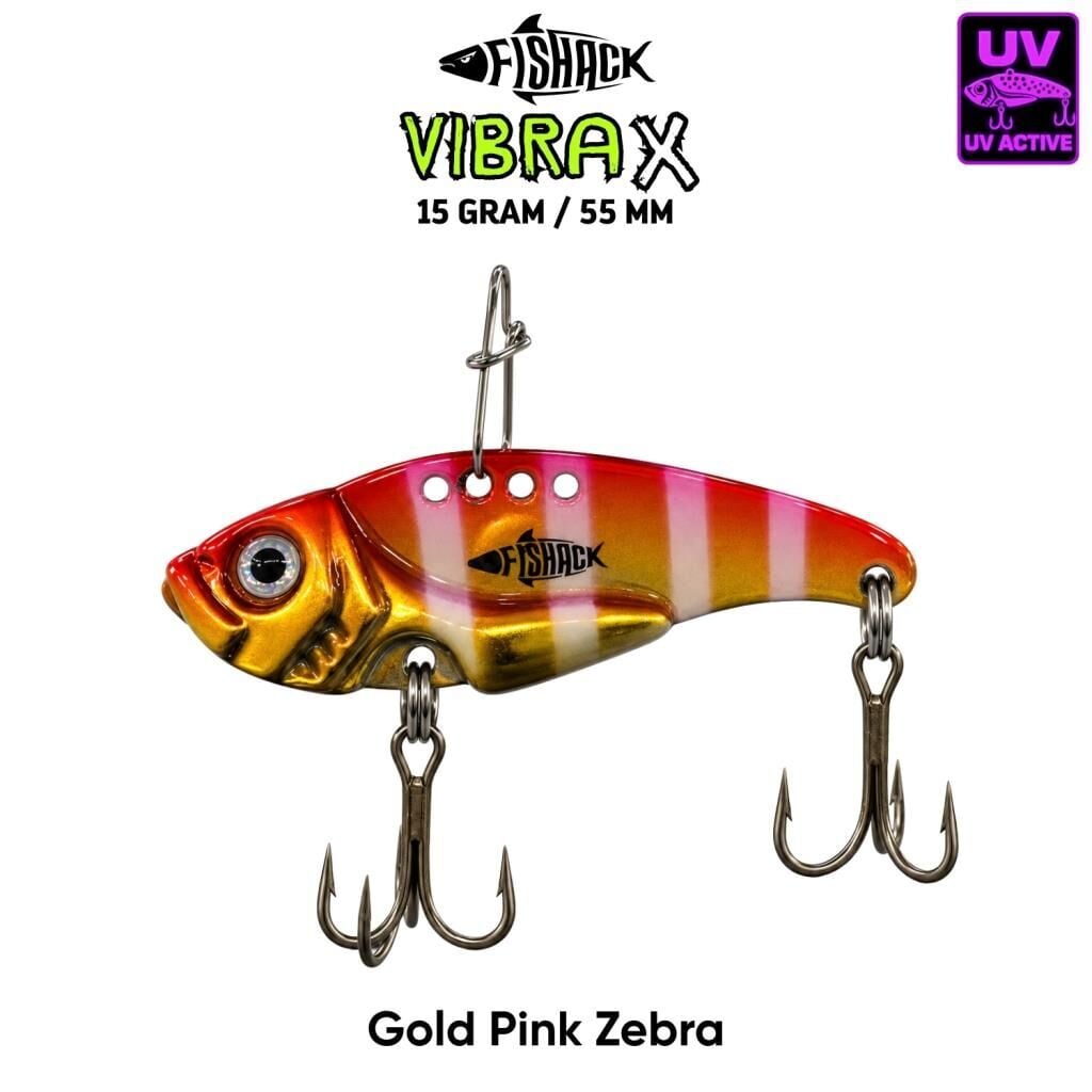 Fishack VibraX - 15g 55mm Gold Pink Zebra