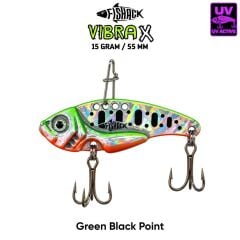 Fishack VibraX - 15g 55mm Green Black Point