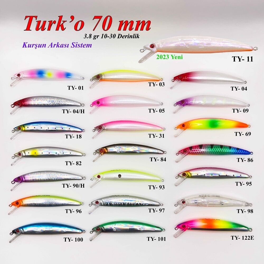 Turko 70mm 3.8gr 30- 80 Derinlik