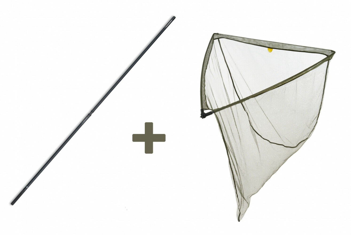 Mivardi Landing net LevelM 100 x 100 cm + Landing net Handle Professional Sazan Kepçesi