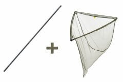 Mivardi Landing net LevelM 100 x 100 cm + Landing net Handle Professional Sazan Kepçesi