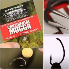 Gardner Specialist Sharpened Covert Dark Contential Mugga Hooks Özel Bilenmiş Sazan İğnesi No 4