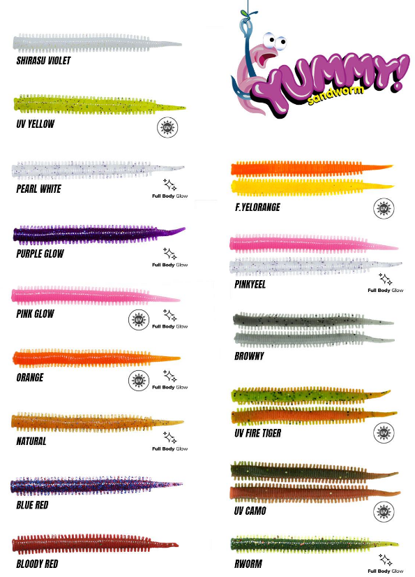 FUJIN Yummy Sandworm 7cm LRF Silikonu