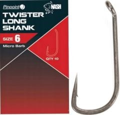 Nash Pinpoint Twister Long Shank Hook Sazan İğnesi