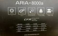 Okuma Aria-8000a Painting Silver 1BB Olta Makinesi