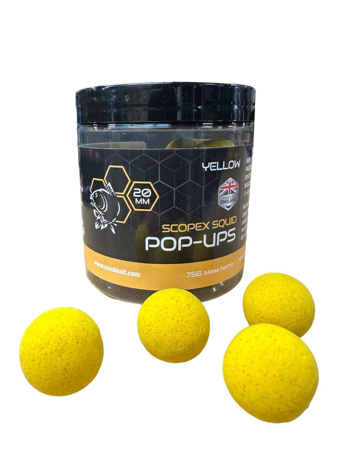 Nash Scopex Squid Yellow 20mm 75g Sarı Pop Up