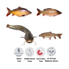 Trofem 8 mm Black Halibut Hookbaits Delikli Kanca Yemi 100 g
