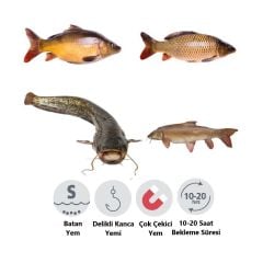 Trofem 20 mm Black Halibut Hookbaits Delikli Kanca Yemi 100 g