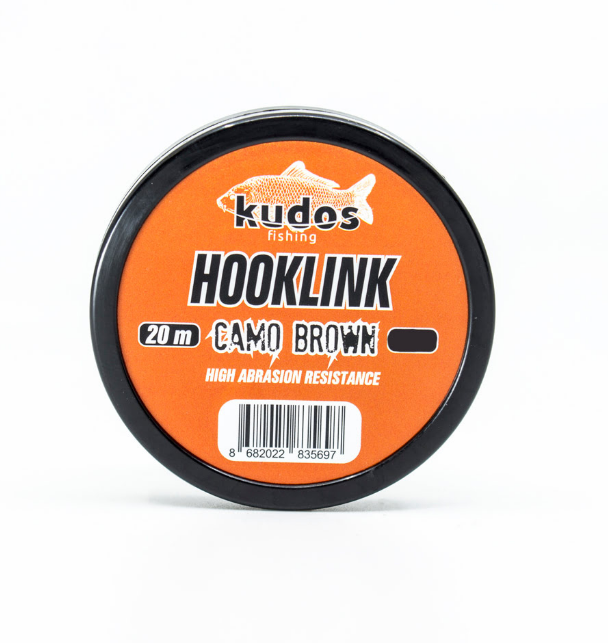 Kudos Hooklink Camo Brown 20m 25lb
