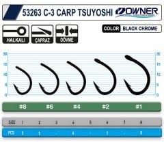 Owner C-3 Carp Tsuyoshi Sazan İğnesi