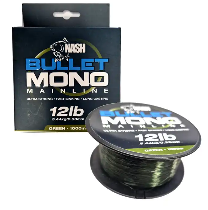 Nash Bullet Mono Mainline 0.33mm Green 1000m Sazan Misinası
