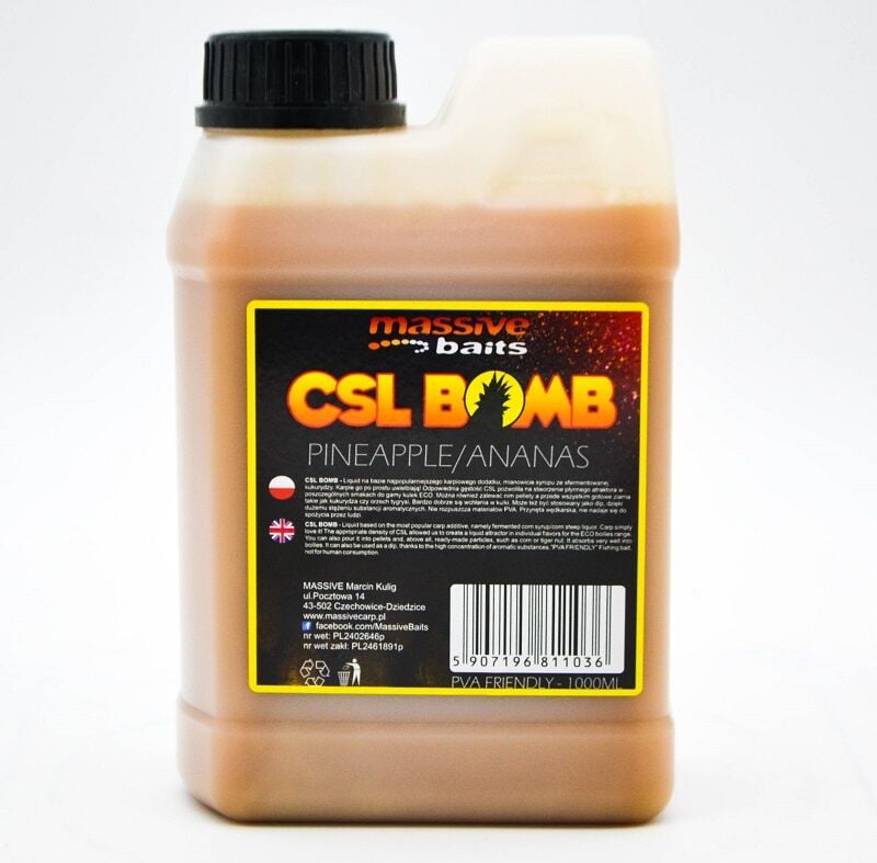 Massive Baits- CSL BOOMB Pineapple 1000ml- Liquid Ananas Sazan Atraktör