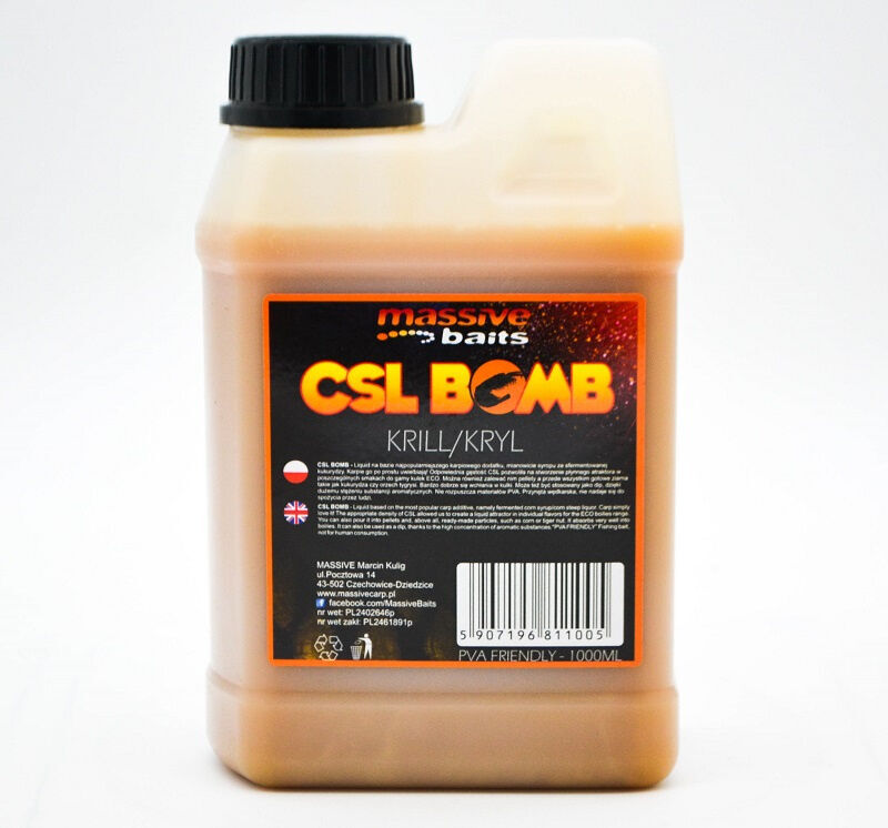 Massive Baits - CSL BOOMB Krill 1000ml - Liquid Kril Sazan Atraktör