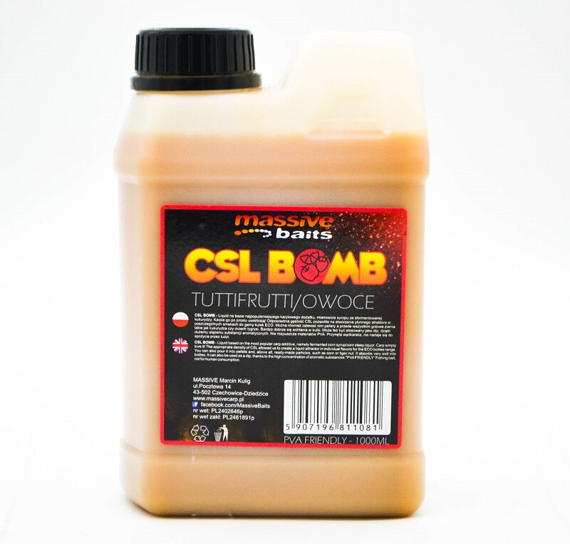 Massive Baits - CSL BOOMB Tutti Frutti 1000ml - Liquid Karışık Meyve Sazan Atraktör