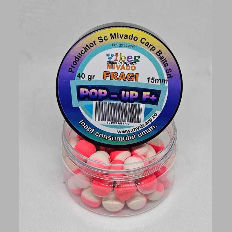 Mivado Carp Baits Pop-up F+Vibes (40g) 15mm Fragi Çift Renk Pop UP