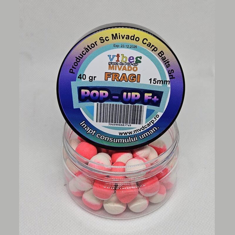 Mivado Carp Baits Pop-up F+Vibes (40g) 15mm Fragi Çift Renk Pop UP