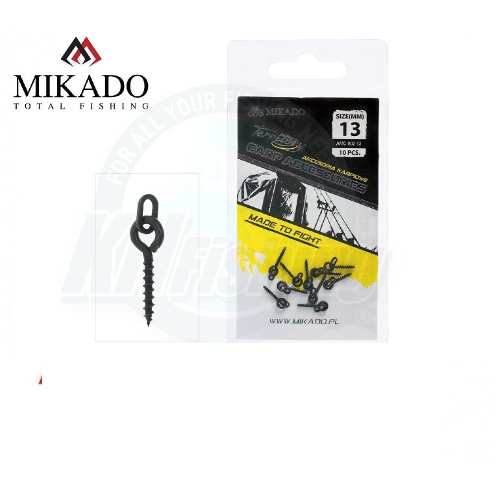 Mikado Screw For Boılıes Wıth Rıng Boilie Halka Vidası 13 mm 10 Adet