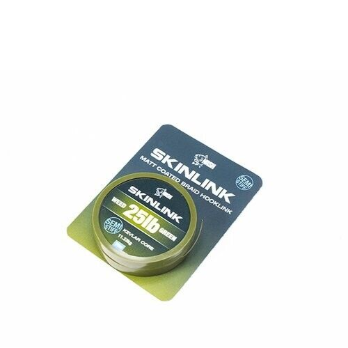 Nash Skinlink Matt Coated Braid Hooklink 25Lb-10Mt Weed Green Kaplamalı Rig İpi
