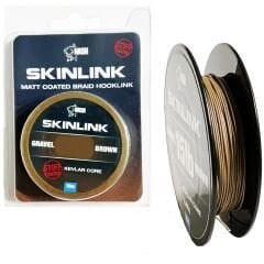 Nash Skinlink Matt Coated 35Lb-10Mt Gravel-Brown Çakıl-Kahve Mat Kaplamalı Rig ipi