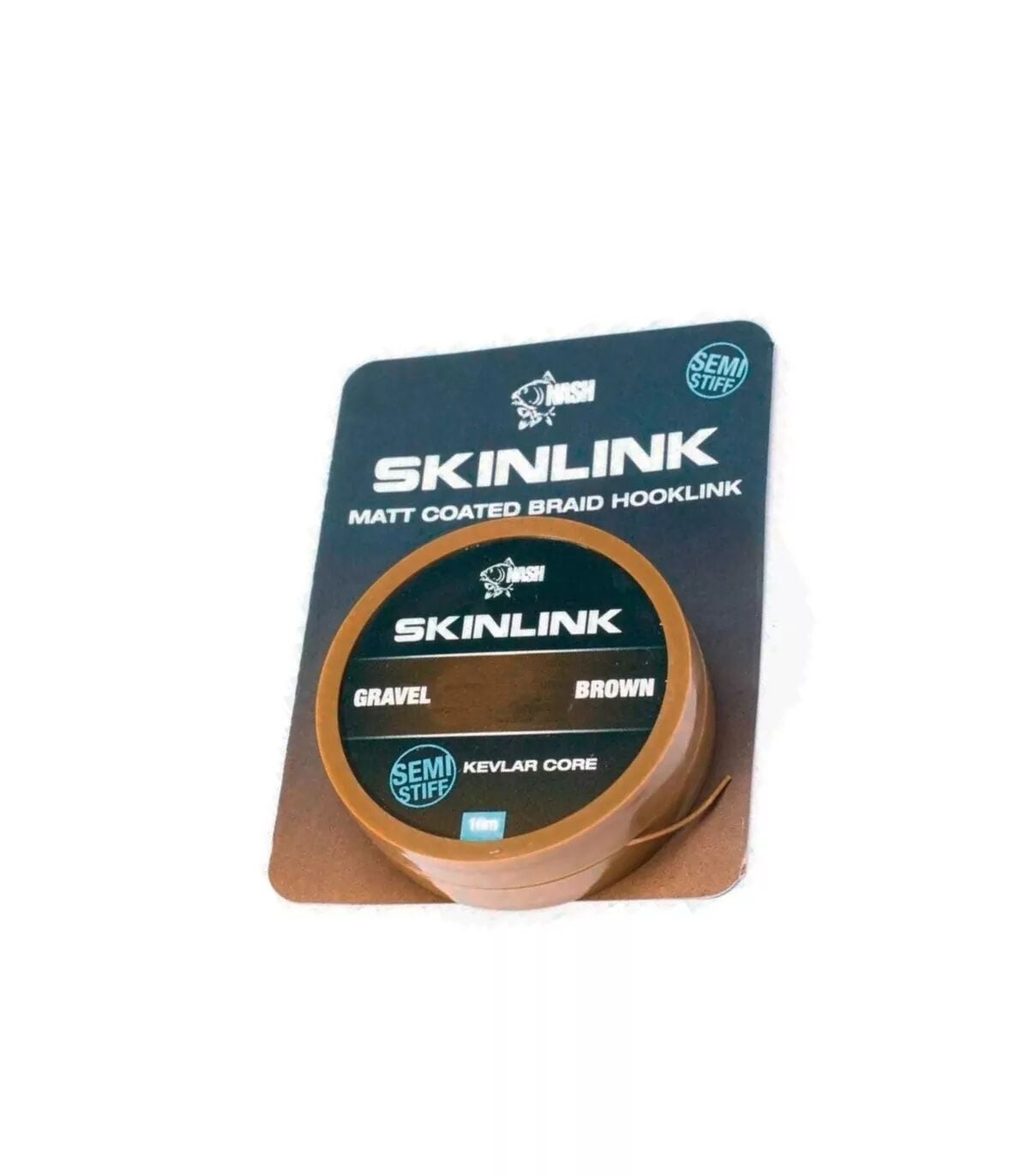 Nash Skinlink Matt Coated 35Lb-10Mt Gravel-Brown Çakıl-Kahve Mat Kaplamalı Rig ipi