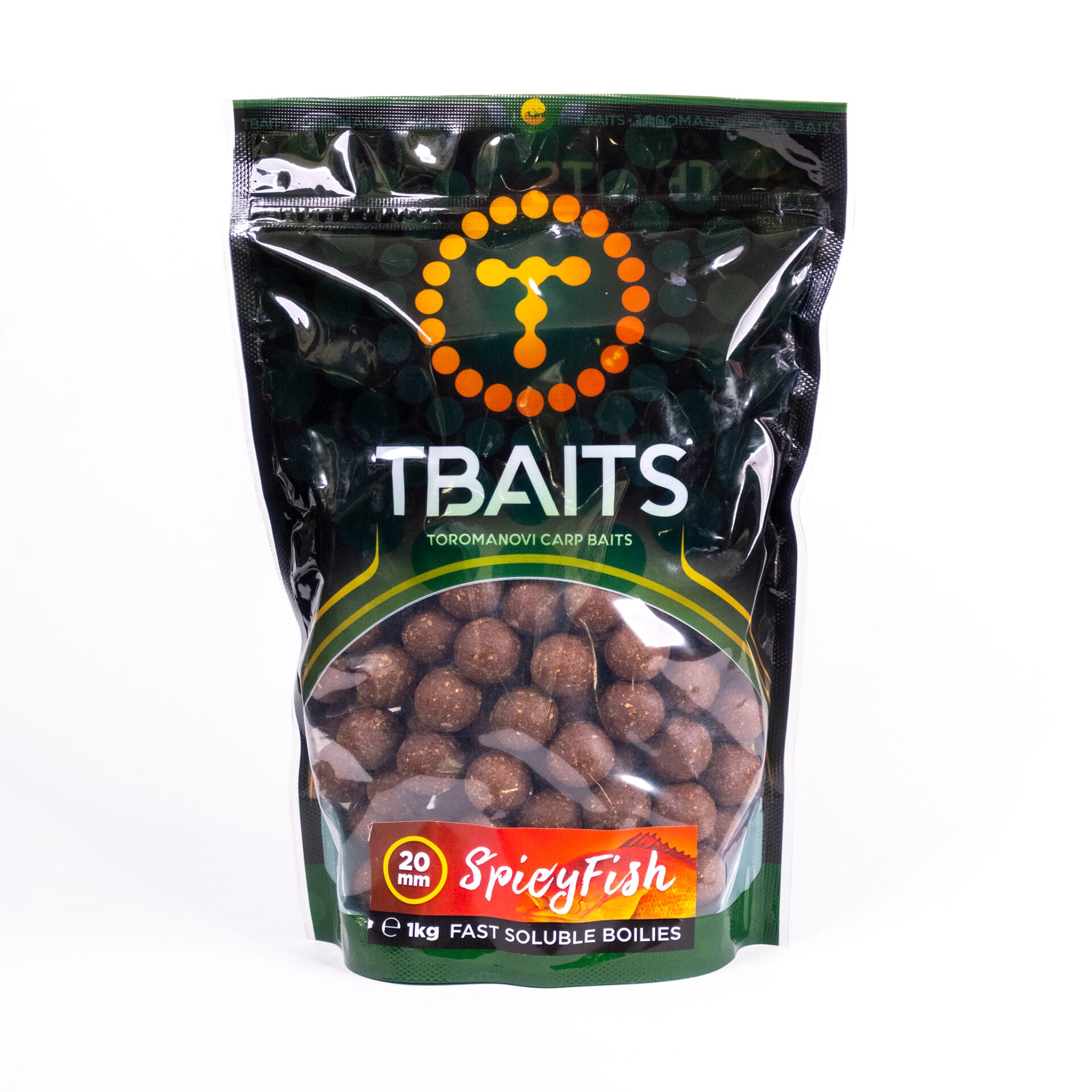 TBaits Spicy Fish 1 kg Baharatlı Balık Yavaş Eriyen Boili