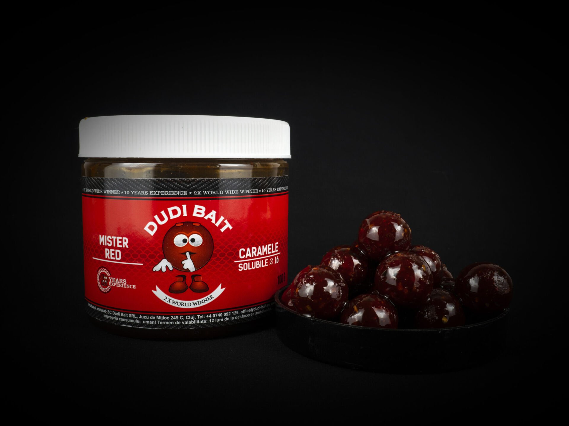 Dudi Baits Hook Baits Mister Red Super Hot Yapışkan Dipli Boili
