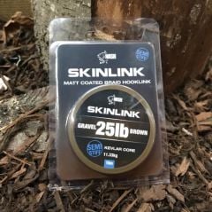Nash Skinlink Matt Coated Gravel-Brown 25lb-10mt Çakıl-Kahve Mat Kaplamalı Rig İpi