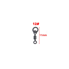 Hirisi AE044 20Pcs No12 Carp Fishing Hook Swivel With Ring İğne Yem Fırdöndüsü